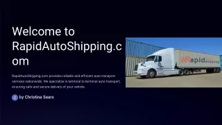 Welcome to RapidAutoShippingcom.