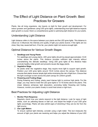 The Effect of Light Distance on Plant Growth_ Best Practices for Growers