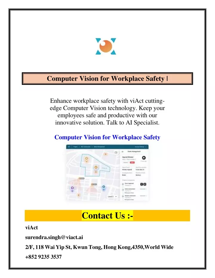 computer vision for workplace safety