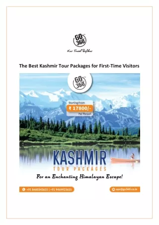 The Best Kashmir Tour Packages for First-Time Visitors