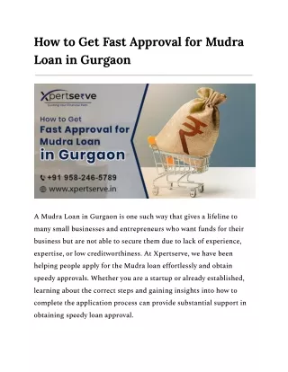 Apply for Mudra Loan in Gurgaon – Quick Approval & Low Interest Rates