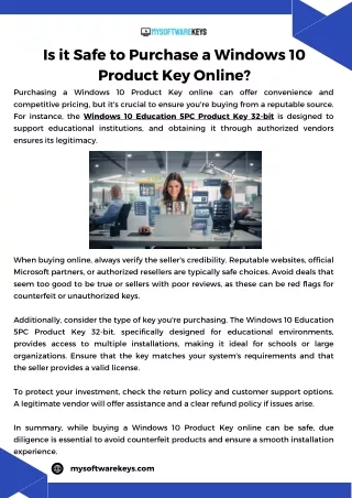 Is it Safe to Purchase a Windows 10 Product Key Online?