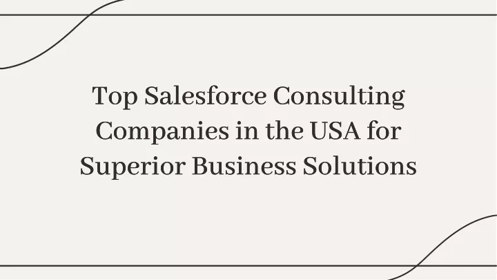 top salesforce consulting companies