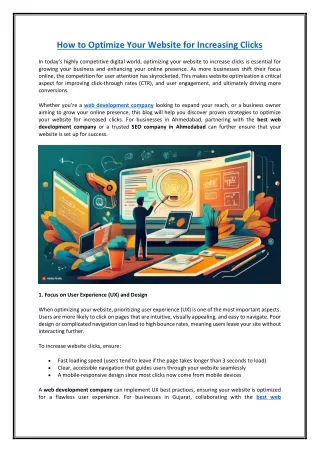 How to Optimize Your Website for Increasing Clicks