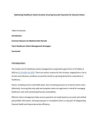 Optimizing Healthcare Claims Scrutiny_ Ensuring Accurate Payments for Genuine Claims