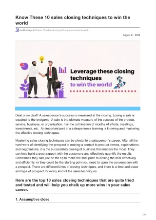 10 Powerful Sales Closing Techniques to Secure the Deal