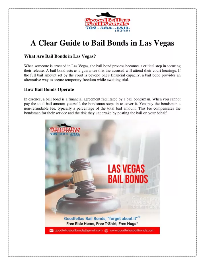 a clear guide to bail bonds in las vegas