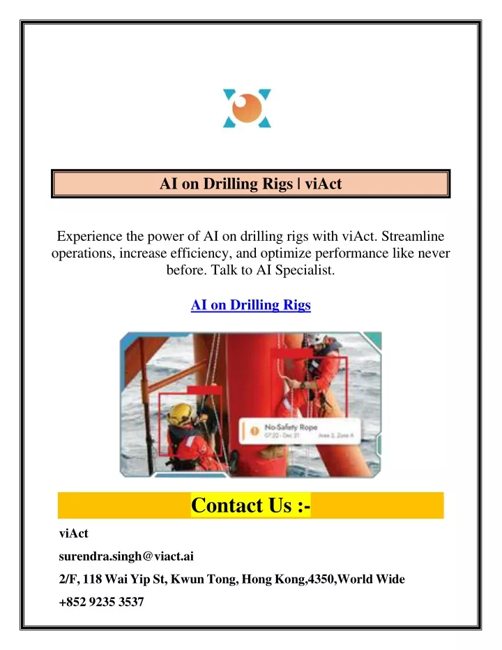 ai on drilling rigs viact