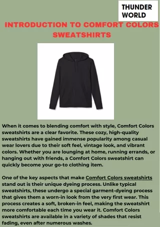 Comfort Colors Sweatshirts Style and Comfort for Every Season