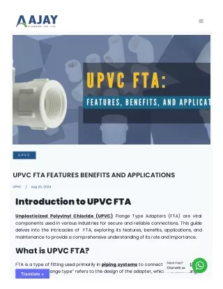 UPVC  FTA Pdf