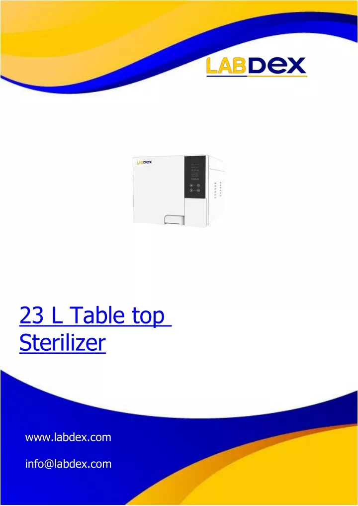 23 l table top sterilizer www labdex com