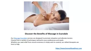 Experience Wellness and Relaxation with Bronxville Wellness : Massage  Scarsdale