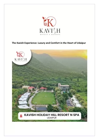 The Kavish Experience Luxury and Comfort in the Heart of Udaipur