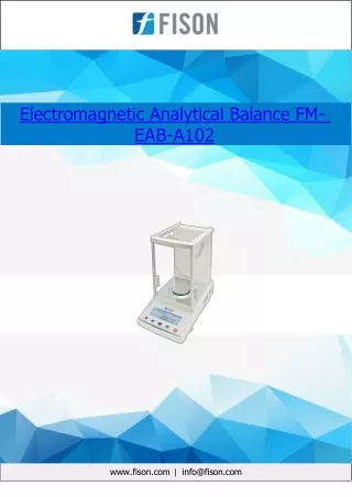 electromagnetic analytical balance fm eab a102