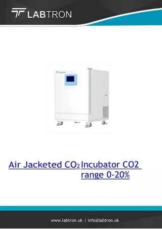 Air Jacketed CO2 Incubator CO2 range 0-20%