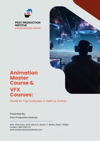 animation master course vfx courses guide