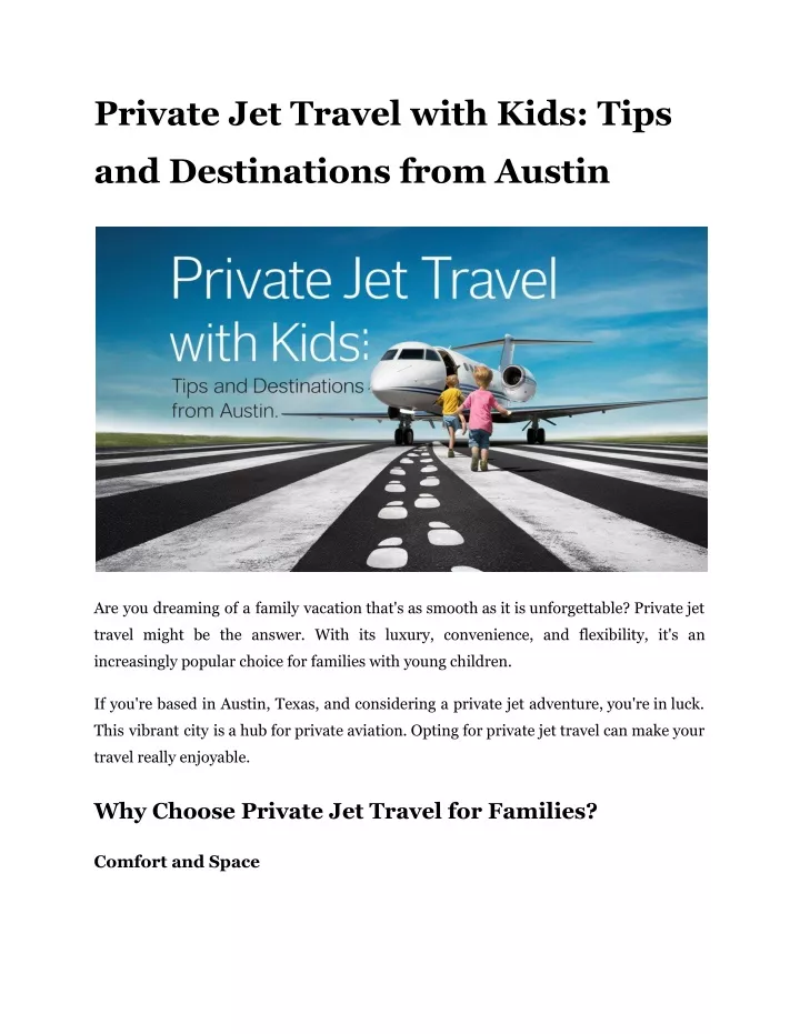 private jet travel with kids tips