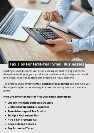 tax tips for first year small businesses