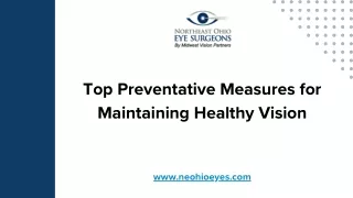 Top Preventative Measures for Maintaining Healthy Vision