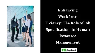 e n h a n c i n g workforce e ciency the role
