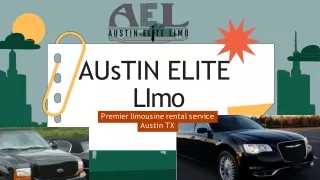 Limo Service from Austin to San Antonio: Travel in Style and Comfort