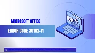 Microsoft office Installation Error Code 30102-11