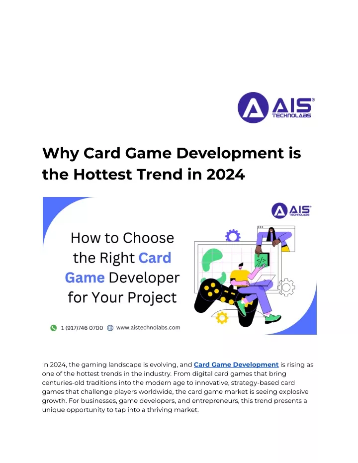 why card game development is the hottest trend