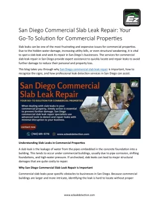 San Diego Commercial Slab Leak Repair1309