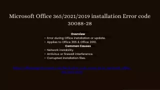 Microsoft Office 36520212019 installation Error code 30088-28 (1)