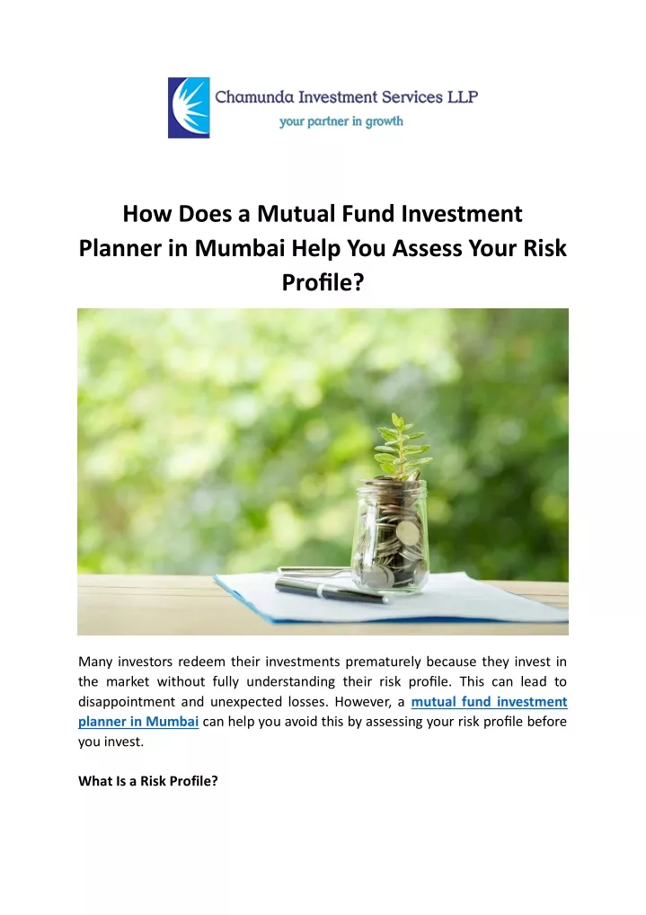 how does a mutual fund investment planner