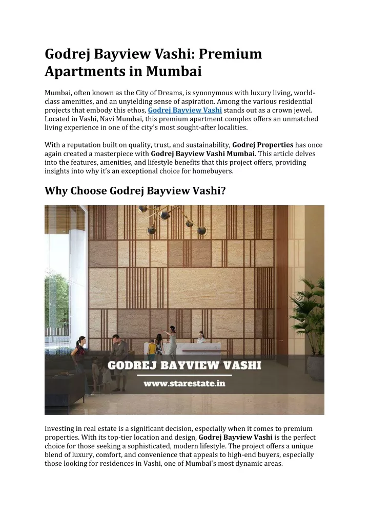 godrej bayview vashi premium apartments in mumbai