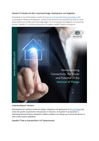tailored iot solutions for ksa customized design