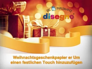 Weihnachtsgeschenkpapier er Um einen festlichen Touch hinzuzufügen