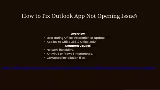 How to Fix Outlook App Not Opening Issue