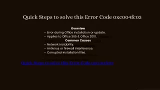 Quick Steps to solve this Error Code 0xc004fc03