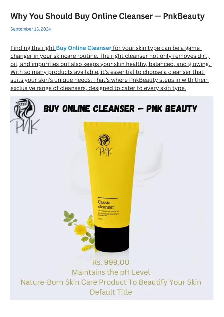 why you should buy online cleanser pnkbeauty