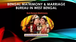 Bengal Matrimony & Marriage Bureau in West Bengal