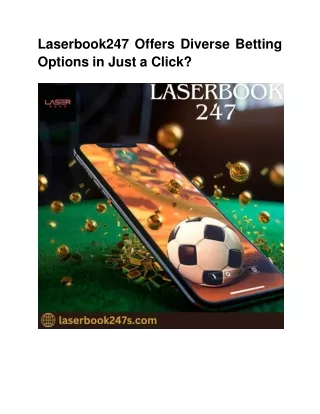Laserbook247 Offers Diverse Betting Options in Just a Click