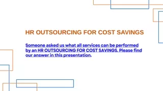 COST SAVINGS