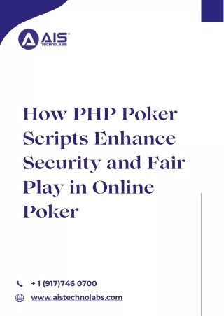 How PHP Poker Scripts Enhance Security and Fair Play in Online Poker