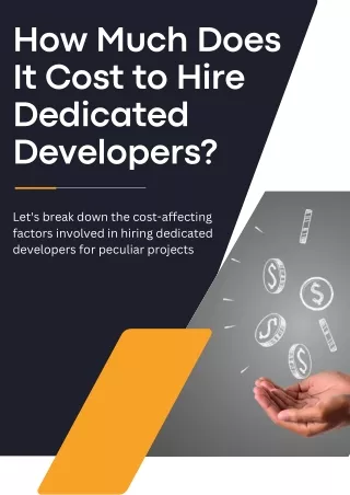 How Much Does It Cost to Hire Dedicated Developers