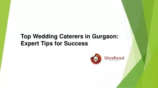 Top Wedding Caterers in Gurgaon | Sloshout