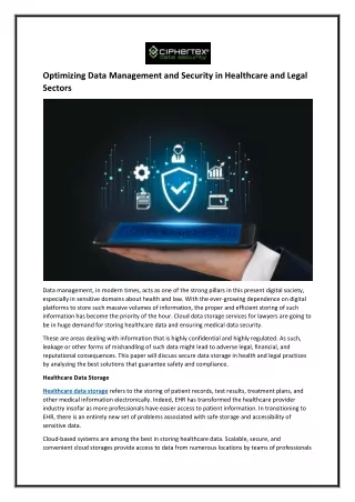 optimizing data management and security