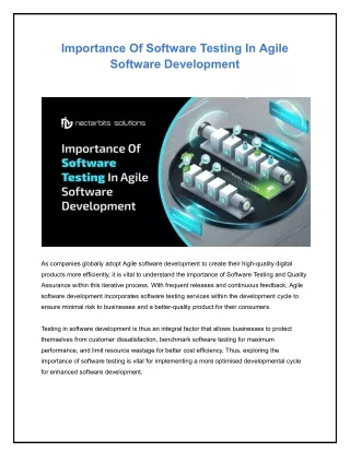 importance of software testing in agile software