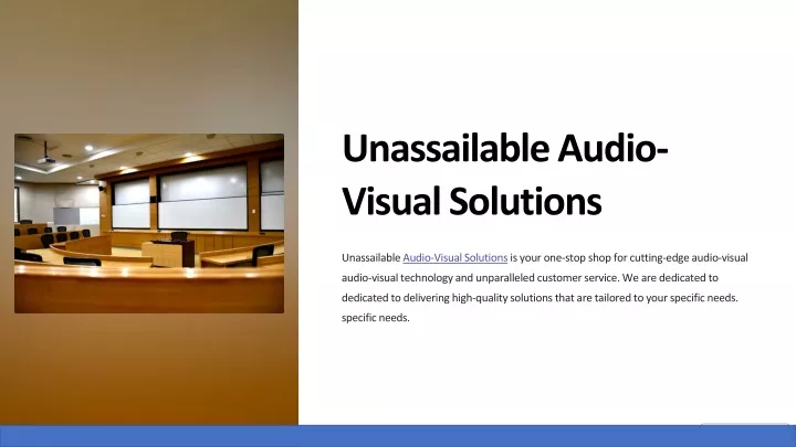 unassailable audio visual solutions