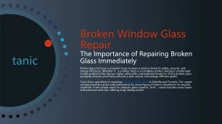 How to Repair a Broken Window Glass?