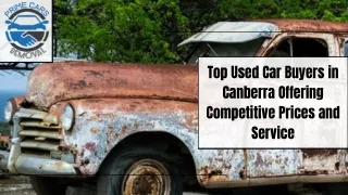 Top Used Car Buyers in Canberra Offering Competitive Prices and Service