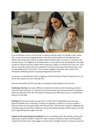 if you think being a mom is a full time