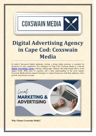 Digital Advertising Agency in Cape Cod Coxswain Media