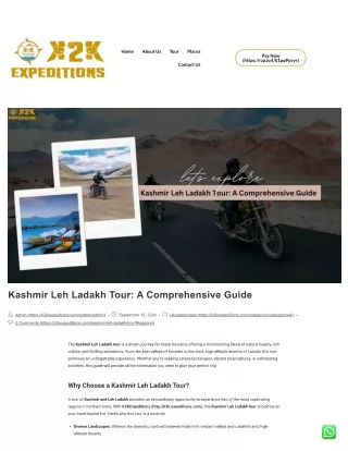 "Kashmir Leh Ladakh Tour: A Mesmerizing Journey Through Northern India"